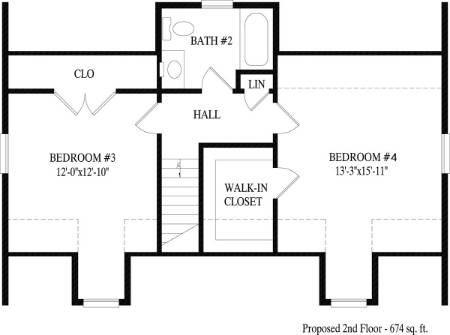 Northampton II Modular Home Floor Plan Second Floor